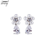 Liangya beauty version ear clip water drop Zircon girls' leisure jewelry