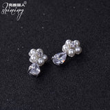 Liangya beauty version ear clip water drop Zircon girls' leisure jewelry