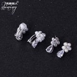 Liangya beauty version ear clip water drop Zircon girls' leisure jewelry
