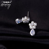 Liangya beauty version ear clip water drop Zircon girls' leisure jewelry