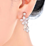 Liangya Beauty Set Bridal Jewelry Zircon 925 Earrings
