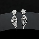 Liangya beauty Zircon Earrings, National Flower Design