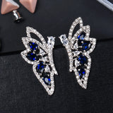 Butterfly Wing Earrings 925 Silver Needle Japanese Style