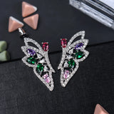 Butterfly Wing Earrings 925 Silver Needle Japanese Style