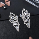 Butterfly Wing Earrings 925 Silver Needle Japanese Style