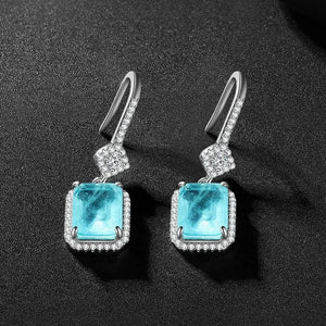 Rectangular 8*10 Earrings with Low Diamo