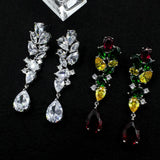 Elegant Zircon Flower Earrings for Women