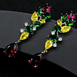 Elegant Zircon Flower Earrings for Women