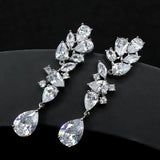 Elegant Zircon Flower Earrings for Women