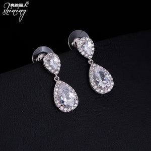 Water Drop Zircon Earrings