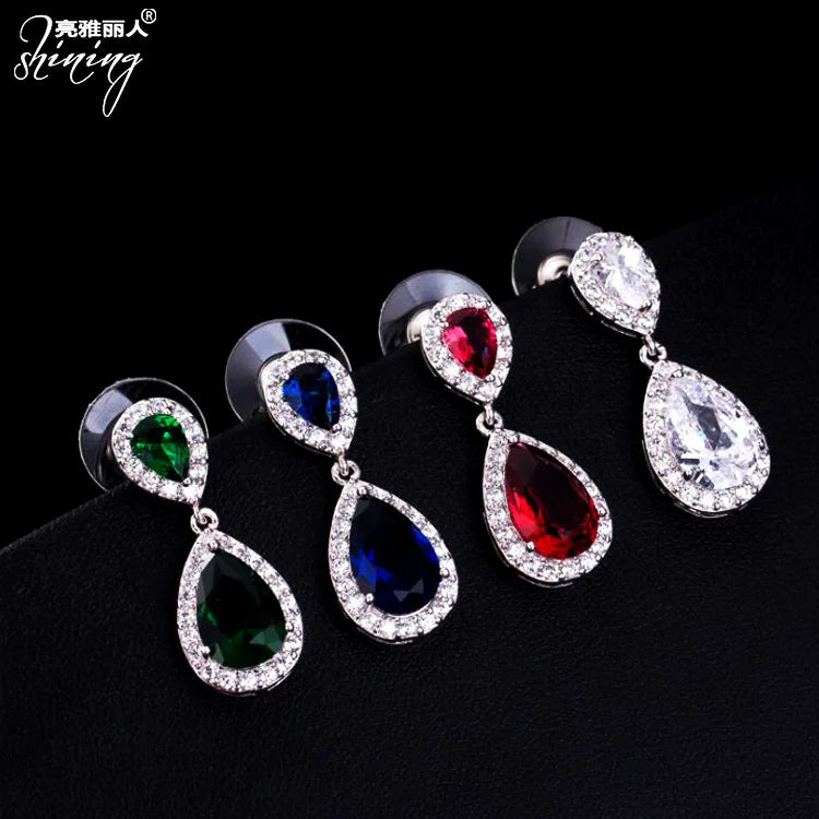 Water Drop Zircon Earrings