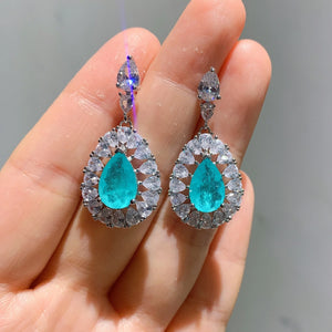 Simulated Emerald Treasure Earrings Jewelry