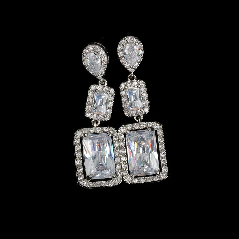 925 Silver Zircon Fairy Earrings