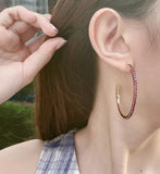 Sparkling Rainbow Glass Stone Earrings for Women