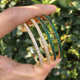 Sparkling Rainbow Glass Stone Earrings for Women