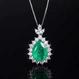 Diamond Water Drop Pendant Necklace - Creative Treasure Simulation Jewels