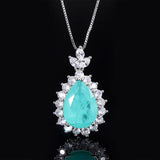 Diamond Water Drop Pendant Necklace - Creative Treasure Simulation Jewels