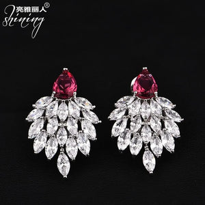 Elegant Zircon Earrings for Women, Perfect for Banquets and Parties