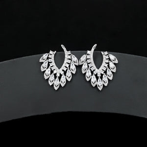 Elegant Wind 925 Silver Needle Earrings Set