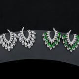 Elegant Wind 925 Silver Needle Earrings Set
