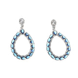Emerald Zircon Long Earrings for Bridal Dress