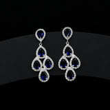 Wind Zircon Tassel Bridal Dress Earrings