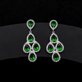 Wind Zircon Tassel Bridal Dress Earrings