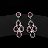 Wind Zircon Tassel Bridal Dress Earrings