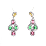 Wind Zircon Tassel Bridal Dress Earrings