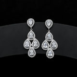 Wind Zircon Tassel Bridal Dress Earrings