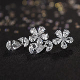 Zircon Water Drop Tassel Earrings Copper Jewelry