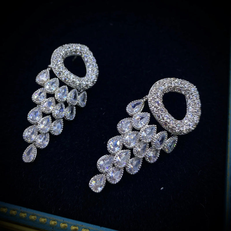 Stunning Zircon Earrings in Sterling Silver