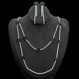 Women's Flower Necklace Earrings Bracelet Set