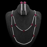 Women's Flower Necklace Earrings Bracelet Set