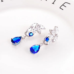 Zircon Long Tassel Earrings, Versatile Personality Jewelry