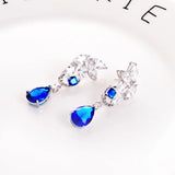 Zircon Long Tassel Earrings, Versatile Personality Jewelry