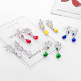 Zircon Long Tassel Earrings, Versatile Personality Jewelry