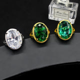 Oval Explosion Lady Earrings with Real Jewels