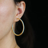 Geometric Turquoise Stone Circle Hoop Earring Women Jewelry