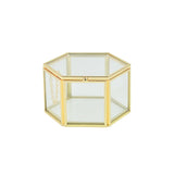 Clear Glass Jewelry Box Ring Necklace Bracelets Earrings Storage