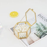 Clear Glass Jewelry Box Ring Necklace Bracelets Earrings Storage