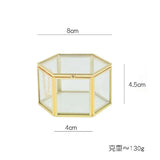 Clear Glass Jewelry Box Ring Necklace Bracelets Earrings Storage