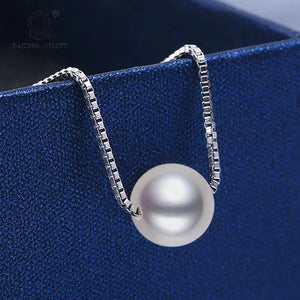 925 Silver Pearl Pendant Necklace Women's Jewelry