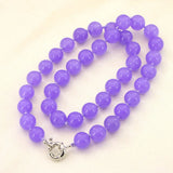 10mm Purple Alexandrite Beads Necklace DIY Jewelry Making 18''