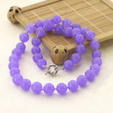 10mm Purple Alexandrite Beads Necklace DIY Jewelry Making 18''