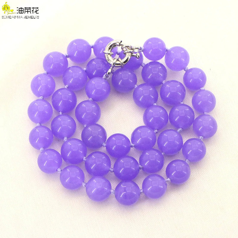 10mm Purple Alexandrite Beads Necklace DIY Jewelry Making 18''