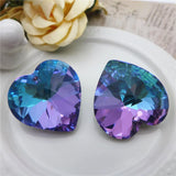 Crystal Glass Heart Charm 10/14/18/27 mm Love Beads Jewelry Making