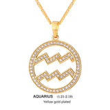 Zodiac Signs CZ Constellations Pendant Necklace with Chain