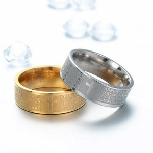 Bible Scripture Finger Rings Stainless Steel Jewelry