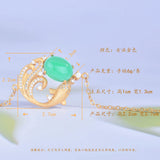 Plated Synthetic Hetian Jade Zircon Sand Carp Bracelet Women